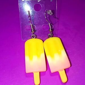 Yellow popsicle earrings